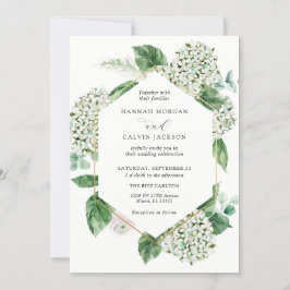 Convites Hydrangea Blossoms e Casamento Verde