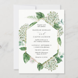 Convites Hydrangea Blossoms e Greenery Casamento
