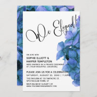 Hydrangea Blue Watercolor Nós Elopamos! Tipografia