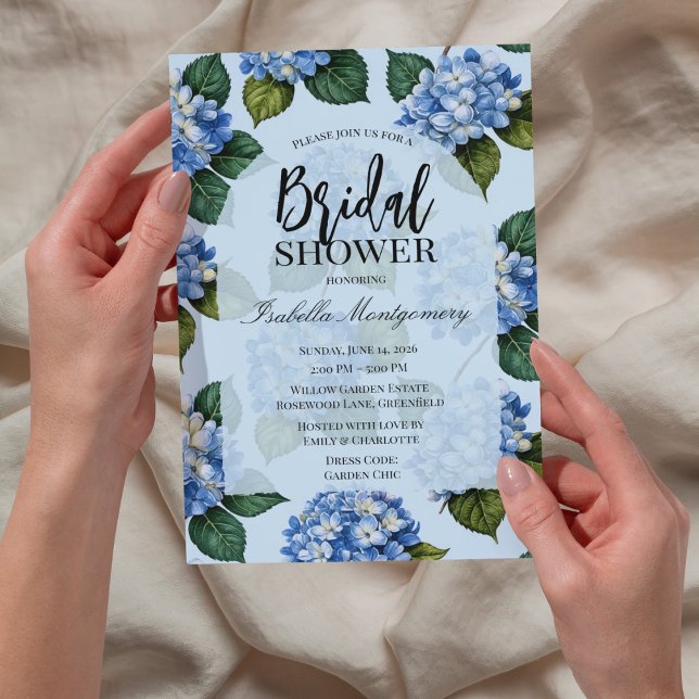 Convites Hydrangea Bridal Shower (Hydrangea Bridal Shower Invitations
)