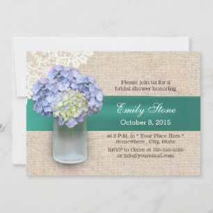 Convites Hydrangea de serapilheira & chá de panela atados