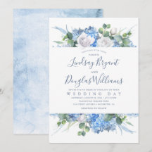 Hydrangea e Greenery Dusty Casamento Floral Azul