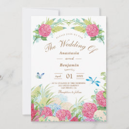 Convites Hydrangea Elegant Floral Invitation