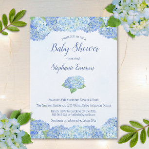 Convites Hydrangea Floral Bebê Invasões