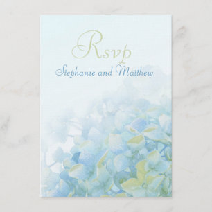 Convites Hydrangea floral, RSVP