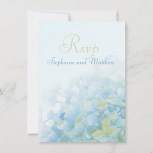 Convites Hydrangea floral, RSVP
