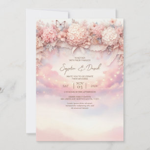 Convites Hydrangea Hydrangea Invitation