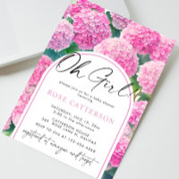 Hydrangea Rosa Oh Chá de fraldas Rapariga