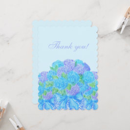 Convites Hydrangeas Desenhadas à Mão em um Vaso