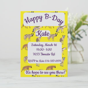 Convites Hyenas Happy Birthday