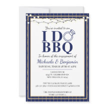 I Do CHURRASCO Festa de noivado Casal Azul Chá