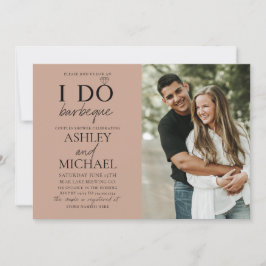 Convites I Do Do CHURRASCO Blush Brown 2 Foto Simples Chá S