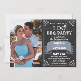 Convites I DO Noivado 4 Festa de CHURRASCO de Quadro Preto 