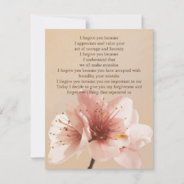 Convites i forgive you flower
