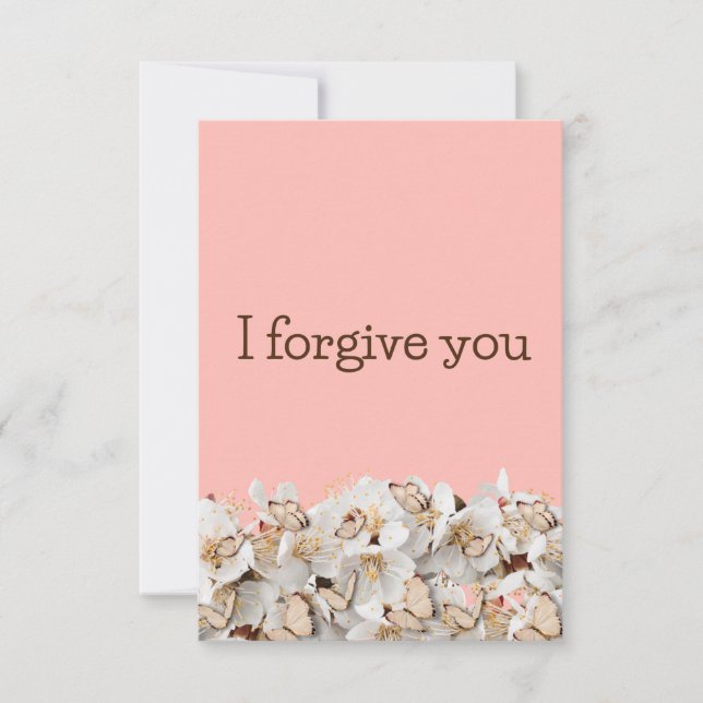 Convites i forgive you flower butterfly (Frente)