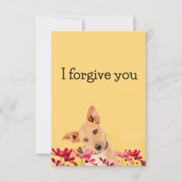 Convites i forgive you flower dog