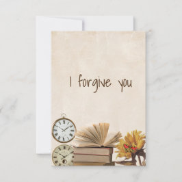 Convites i forgive you flower vintage