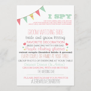 Convites I Spy Wedding Game