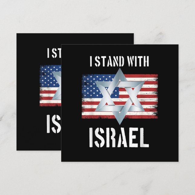 Convites i stand with israel (Frente/Verso)
