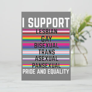 Convites I Support Lesbian Gay Bisexual Trans Asexual Panse