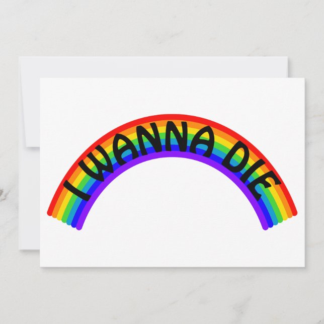 Convites I Wanna Die - Rainbow (Frente)