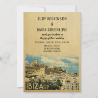 Ibiza Wedation Invitation Vintage Espanha