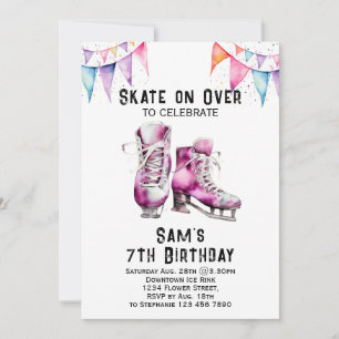 Convites Ice Skating Birthday Invitation Party Ice Skating