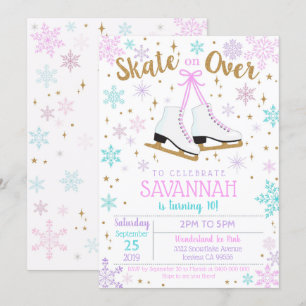 Convites Ice Skling Invitation Party Ice