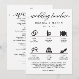 Convites Ícone de Itinerário de Casamento e Boas-Vindas ao 