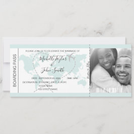 Convites Ícone de Plano Cardíaco Pass de Casamento de Desti