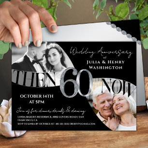 Convites Ícone Moderno de 60º Aniversário de Casamento