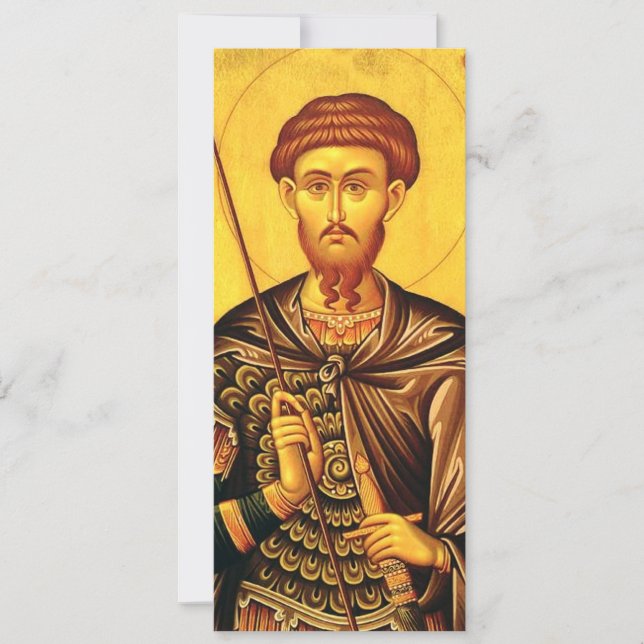 Convites ícone ortodoxo de São Teodoro Tiron (Frente)