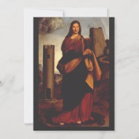 Ícone Sagrado de Santa Bárbara Arte Gráfica