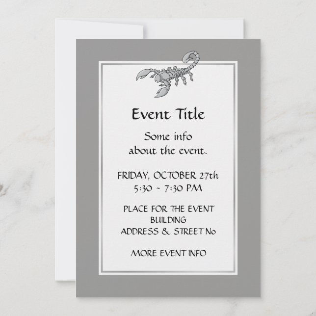 Convites Ícone Scorpion (Verso)