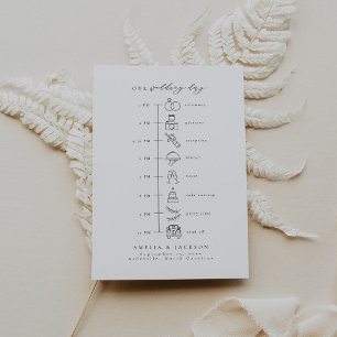 Convites Ícones da Linha do Tempo de Casamento da Ordem Ele
