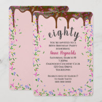 Ícones de chocolate com borrão para o aniversário 