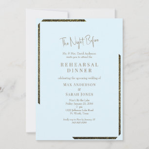 Convites Icy Blue e Dourada Dazzling Antes