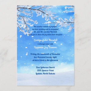 Convites Icy Branches Winter Wonderland Wedding