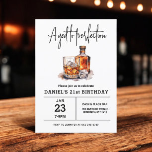 Convites Idade da Festa de aniversário Whiskey de 21 ruas