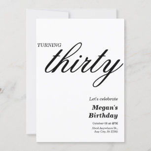 Convites Idade de aniversário elegante, minimalista, a pret