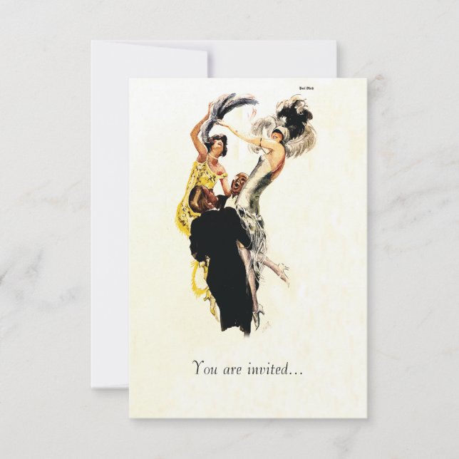 Convites Idade do jazz do 1920 do art deco (Frente)