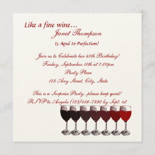 Convites Idade para Perfecção/Convite de Aniversário