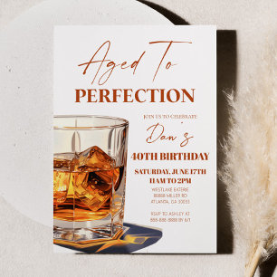 Convites Idade para Perfeição Festa de aniversário De Vidro