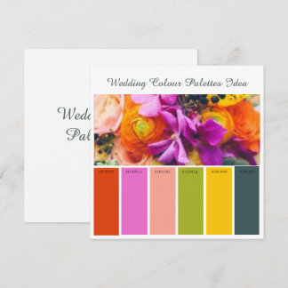 Convites Ideia de paleta de cores de casamento