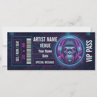 Convites Ideia de presente de ingresso de concerto personal