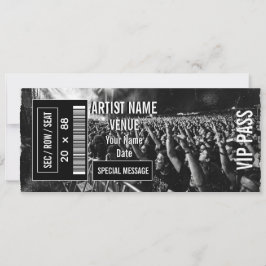 Convites Ideia de presente de ingresso de show personalizad