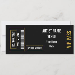 Convites Ideia de presente de ingresso de show personalizad