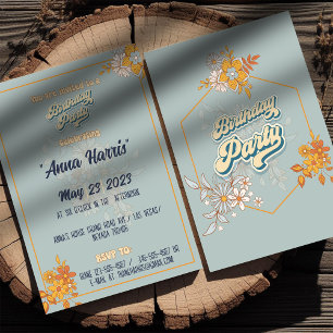 Convites Ideia do dia de aniversário da boêmia do tipo B