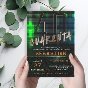 Convites Ideias para festas de 40 anos para homens