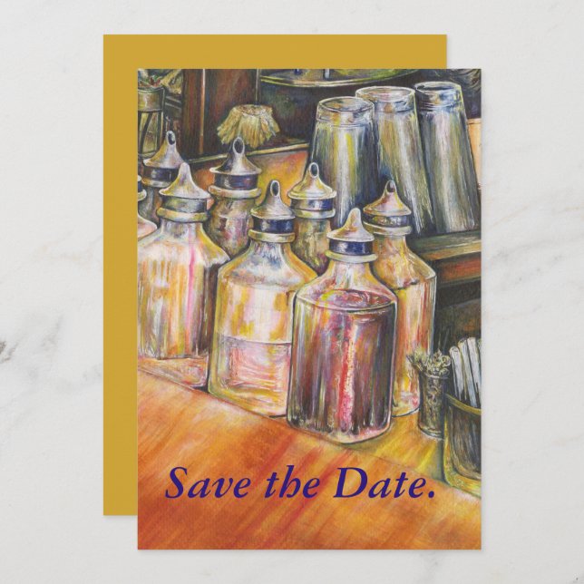 Convites Ideografia da luz Ouro (Frente/Verso)